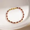 Pulsera transfronteriza personalizada de circonita de colores, estilo de lujo ligero, estilo simple europeo y americano, diseño de nicho, exquisito accesorio para la mano