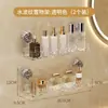 Estante con ventosa para baño, montado en la pared, no requiere taladro, estante de almacenamiento para artículos de tocador, extraíble, montado en la pared, con drenaje de agua, azul