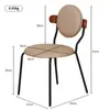 Silla de Comedor Simple de Diseñador Nórdico Estilo Crema Silla para Hogar de Apartamento Pequeño de Gama Alta Silla Moderna de Lujo Ligero para Restaurante