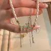 Collar de Perlas Barrocas Coreanas para Mujer Cadena para Clavícula de Mariposa Accesorios de Lujo Discretos Joyería Collar Nuevo Estilo 2025