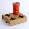 Portavasos de cartón corrugado con manchas Desechable Té con leche Café Para llevar Embalaje Soporte interior Base fija Antiderrames Portavasos de papel