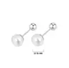 Pendientes de Perla de Plata Pura S999 para Mujer, Pendientes Perforados, Pendientes para Dormir, No Necesitan Quitar Tornillos, Pequeños Accesorios de Clavo para Cartílago Auricular