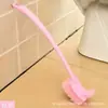 Cepillo para inodoro de doble cabeza con mango largo y cerdas rígidas, una herramienta doméstica para limpiar inodoros de tipo sentarse y de tipo sentadilla.