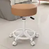 Taburete giratorio de altura ajustable con ruedas, taburete redondo con respaldo, silla de maquillaje, taburete de peluquería, taburete de tocador, tocador