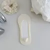 Meias Sociais Femininas de Verão com Corte Baixo e Sola de Algodão, Novas Meias Invisíveis Antiderrapantes Respiráveis de Seda Gelada, Estilo Fino de Verão