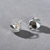 Pendientes Retro de Metal de Alta Gama Europeos y Americanos, Semicirculares, Chapados en Platino y Cobre, con Líneas Texturizadas, Simples y Modernos, Imprescindibles para el Trabajo