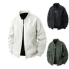 Chaqueta Estilo Nuevo 2025 para Hombre Primavera y Otoño Chaqueta Fina de una Sola Capa Abrigo Deportivo Casual Cuello Corto para Exteriores