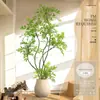 Planta Nandina Aterrizaje Planta en Maceta Interior Grande Biónica Verde Adornos Sala de Estar Lujo Ligero Flor Decorativa Árbol Falso