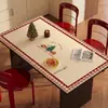 Mantel de Mesa Navideño, Mantel Retro para el Hogar, Impermeable, Resistente al Aceite, Resistente al Calor, Mantel Rojo Decorativo Atmosférico para Mesa de Café
