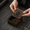 Fogareiro de Álcool de Pedra Arenito Laqueado Grande Aquecedor de Chá Novo Estilo Chinês Fabricante de Chá Doméstico Aquecedor de Chá com Vela Acessórios para Cerimônia do Chá