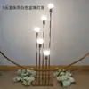 10 Focos Dorados de Bola de Dragón para Pasillo de Boda, Accesorios de Decoración de Boda, Focos de Caña, Marcadores de Pasillo, Marcadores de Pasillo para Escenario T