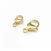 Acero inoxidable con baño de vacío dorado de 18K cierre de langosta accesorios para joyería DIY collar conectores accesorios de cierre