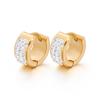 Aretes de Arcilla Hechos a Mano Creativos y a la Moda Estilo Coreano Chapados en Oro Real Acero de Titanio Aretes Acero Inoxidable 304 Hebillas para Mujer