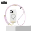 Cordão de Celular de Alta Qualidade com Duas Fivelas, Alça Longa Três-em-Um para Usar Cruzada no Corpo ou no Pescoço, Pulseira de Pulso Trançada Anti-Queda para Celular, Alça de Mochila