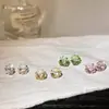 Brincos de Flor de Cristal de Gelo de Zircônio Flash de Verão para Mulheres, Luxo Acessível, High-End, Brincos Exquisitos, Design de Nicho, Brincos Únicos