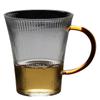 Traje de vidrio transparente personalizado para el hogar, sala de estar, taza para beber con asa, taza de té con leche, taza de cerveza, taza de té verde