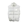 Chaleco de Plumas Moncler Otoño/Invierno Color Sólido Cortavientos Cuello Alto Unisex Dos Colores Blanco y Negro Chaqueta Cálida sin Mangas