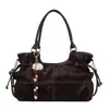 2026 Bolso Nuevo Vintage Color Marrón Maillard, Bolso de Hombro Tote de Gran Capacidad, Bolso de Axila de Gama Alta para Mujer, Transfronterizo