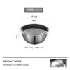 Cuenco Espesado de Acero Inoxidable 304 para Cocinar, Ensaladera, Base Antideslizante de Silicona, Cuenco para Hornear, Mezclar Huevos y Masa