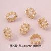 Separador de Orificio Grande de Perla de Zircón Chapado en Oro de 18K DIY Pulsera Cuenta Rueda Material para Abalorios Accesorios