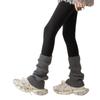 Cubiertas de calcetín tejidas, Calcetines, Calcetines para botas de nieve estilo universitario, Calcetines hasta la pantorrilla, Atuendos versátiles para niñas, Calentadores de piernas, Calcetines cálidos hasta la mitad de la pantorrilla