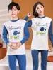 Conjunto de ropa interior térmica de algodón puro para niñas de otoño, conjunto de ropa interior cálida para adolescentes, pijamas para niños, camisetas y pantalones térmicos para niños