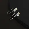 Aretes Elegantes de Lirio de Calas Frescos Retro Elegantes Estilo Étnico Retro Literario Nuevos Aretes Chinos para Mujer