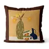 Cojines Decorativos para Sofá con un Estilo Vintage de Alta Gama, Cojines de Arte Melard, Fundas de Almohada para Cabecero con Ilustración Floral Retro, Venta al por Mayor