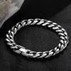 Pulsera Punk de Acero Inoxidable Transfronteriza Europea y Americana de Moda Cadena Cubana Gruesa Pulida