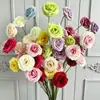 Novas flores artificiais de rosa bolha com 4 cabeças para casamentos, decoração de salão de casamento, flores para corredor, decoração de hotel e casa flores artificiais