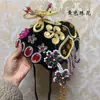 Teatro Ópera de Pekín Qingyi Huadan Tocados Yangge Tocados de Cabeza Vestuario Antiguo Rendimiento Casamentera Señora Tocados de Cabeza Adulto