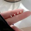 Aretes Cuadrados de Plata Pura S999, Simples y Elegantes, Estilo Minimalista, Aretes Geométricos, Envío Directo