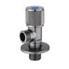 Válvula de ângulo atacado pistola de aço inoxidável cinza triângulo de cobre válvula de três vias vaso sanitário aquecedor de água estendido grande fluxo oito em forma de interruptor de válvula