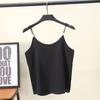 Camisola de gasa para mujer, camiseta holgada de verano con cuello en V, top corto sin mangas a la moda