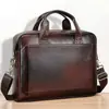 Bolso cruzado de piel de vaca de primera capa dedicado transfronterizo para hombre, bolso de hombro casual de negocios para portátil