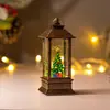Lâmpada de Vento com Água de Natal Luz Led de Cristal Papai Noel Decoração de Festa de Natal Enfeites Presentes de Natal
