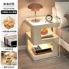 Alternativa de mesa de cabeceira de ferro, pequena prateleira de armazenamento para uso doméstico, novo modelo 2026, estilo de luxo leve, mesa de cabeceira móvel