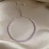 Pulsera Geométrica de Circonita Dulce y Ultra Brillante Estilo Coreano, Sensación de Lujo Ligero y Gama Alta, Simple y Versátil, Joyería Femenina Fresca y Elegante