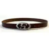 Novo Design Exclusivo Fivela de Metal Oval com Letra S Cinto Decorativo de PU Acessório de Moda para Mulheres