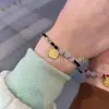 Pulsera de Marca Kuaiishou Fu para Hombres y Mujeres una Pareja Cuerda de Mano Tejida Joyería para Novia para Novia Estudiantes Regalo de Cumpleaños