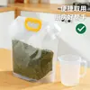 Saco selado para armazenamento de grãos à prova de umidade e à prova de insetos transparente espessado portátil saco de armazenamento doméstico saco de arroz de feijão vermelho