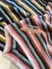 Suéter de punto a rayas retro de moda, estilo casual, adelgazante, con hombros caídos para mujer, principios de otoño, 26 nuevos modelos H081909