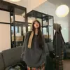 ¡Enviado! Foto real del nuevo suéter pullover holgado de estilo coreano simple para otoño e invierno, tejido casual y relajado para mujer