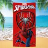 Toalla de playa Marvel Spider-Man de exportación transfronteriza, microfibra ultrafina, doble cara, absorbente, toalla de baño de playa de dibujos animados para niños