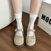 Zapatillas de Media Caña Baotou para Mujer Zapatos Mula de Mezclilla 2024 Nuevo Calzado de Exterior Suela Gruesa Plataforma Pequeña Verano Mary Jane