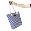 Bolsa de Lona de Cuerda de Cáñamo Rayada Nueva Transfronteriza Bolsa de Hombro Tote de Gran Capacidad Moda para Mujer Bolsa de Viaje