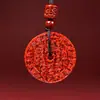 Cristal de Cinábrio Cru Montanha de Areia Flor Fantasma Pingente Areia Dourada Roxa de Alto Teor Pingente de Colar Areia Vermelha Imperial Atacado