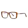 Gafas Cuadradas Anti-Luz Azul 2237 Estilo Normcore Americano Montura Óptica para Mujeres con Rostros Grandes, Gafas Planas Esenciales para un Aspecto Adelgazante durante la Ropa de Trabajo