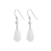 Pendientes antiguos retro de alta gama con orquídea y magnolia. Pendientes Hanfu de estilo chino con cara de caballo para mujer. Diseño elegante.