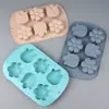 Molde para Hornear Pastel Molde de Silicona para Pastel de 6 Piezas Molde para Pastel con Forma de Flor Molde para Chocolate Molde para Pastel al Vapor Molde para Alimentos Complementarios para Niños